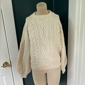 Maje Wool Cable Knit Sweater, Size 1